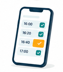 Een tijdslot kiezen op een telefoon
